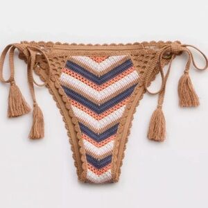 NWT Aerie Crochet Cheekiest Tie Bikini Bottom